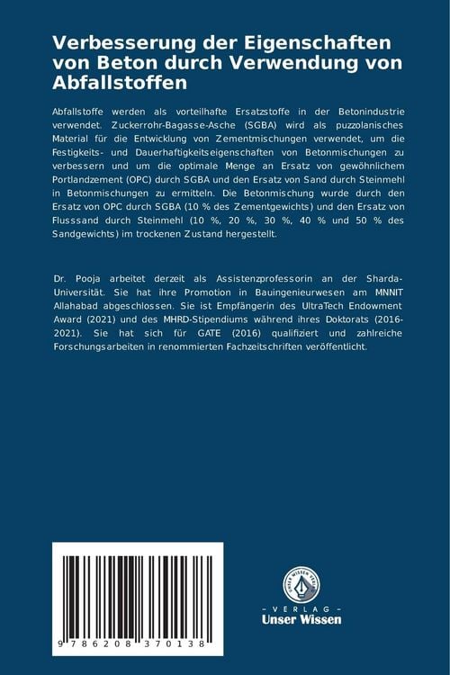 Produktbild: Verbesserung der Eigenschaften von Beton durch Verwendung von Abfallstoffen