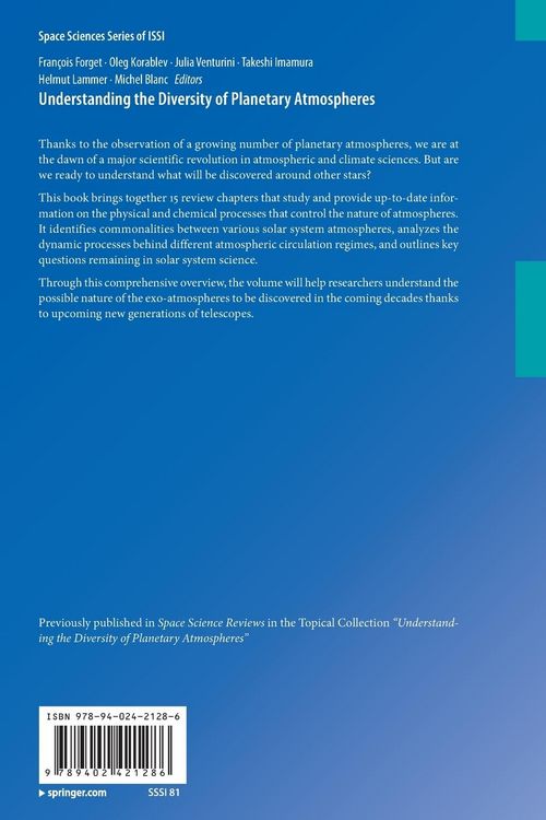 Produktbild: Understanding the Diversity of Planetary Atmospheres