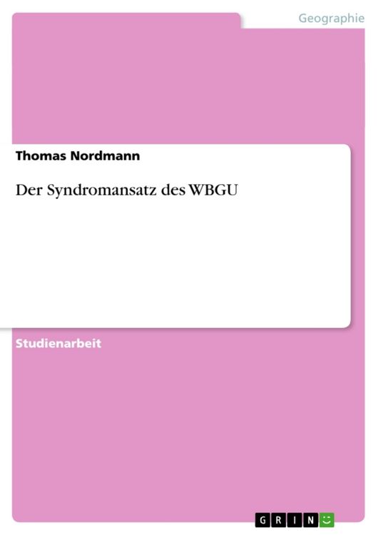 Produktbild: Der Syndromansatz des WBGU