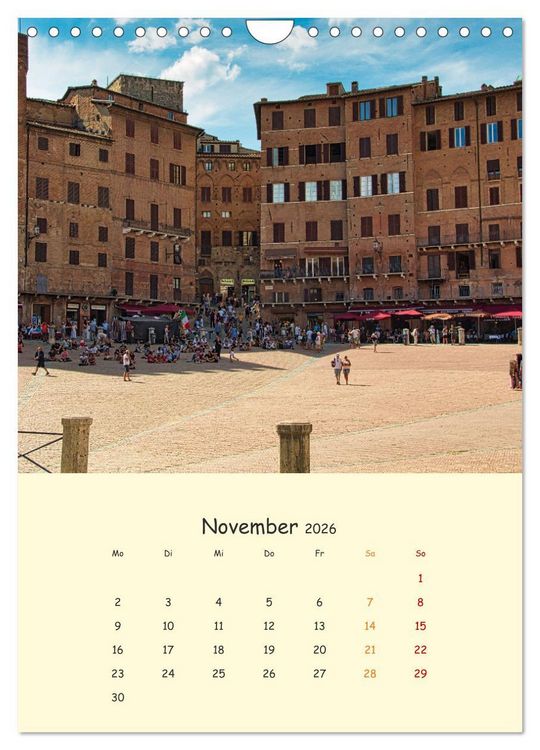 Produktbild: Siena - Impressionen (Wandkalender 2026 DIN A4 hoch), CALVENDO Monatskalender
