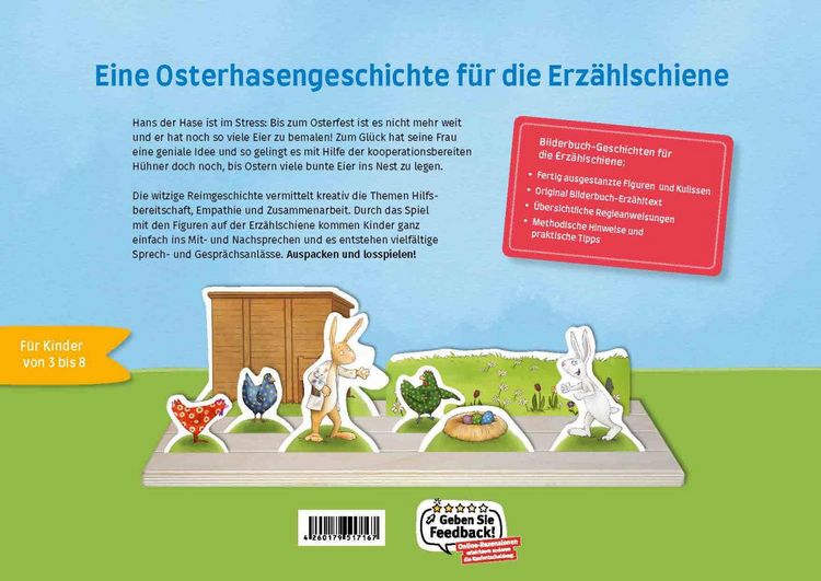 Produktbild: Henne, Has' und Osterspa&szlig;. Erz&auml;hlschienen-Figurenset