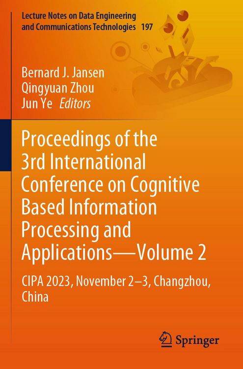 Produktbild: Proceedings of the 3rd International Conference on Cognitive Based Information Processing and Applications-Volume 2