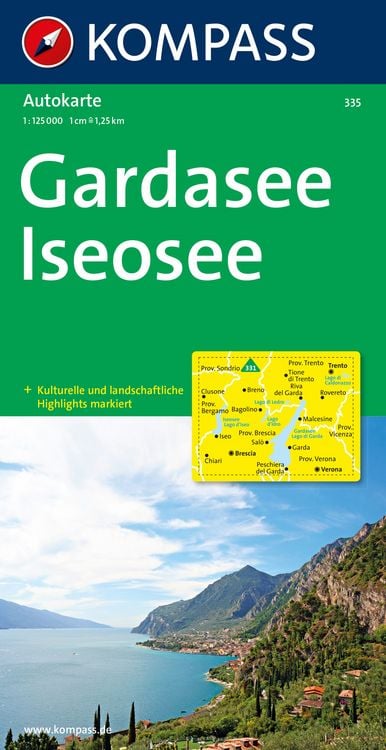 Produktbild: KOMPASS Autokarte Gardasee, Iseosee 1:125.000