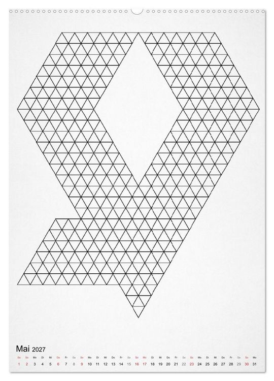Produktbild: Geometric Graphik Art (Wandkalender 2027 DIN A2 hoch), CALVENDO Monatskalender