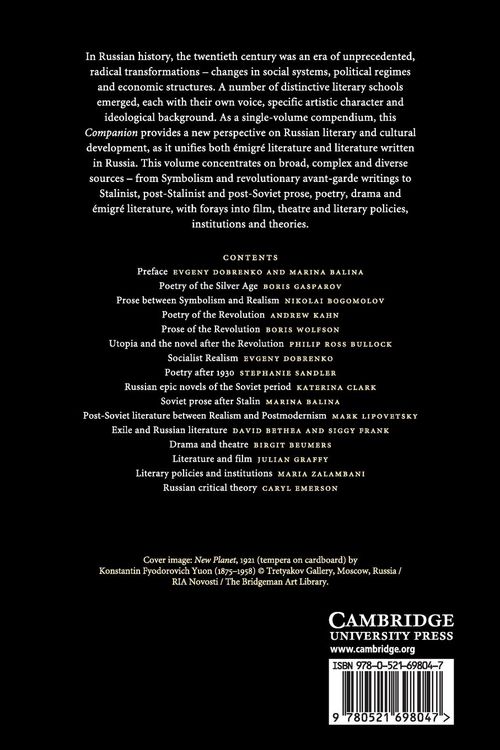 Produktbild: The Cambridge Companion to Twentieth-Century Russian Literature