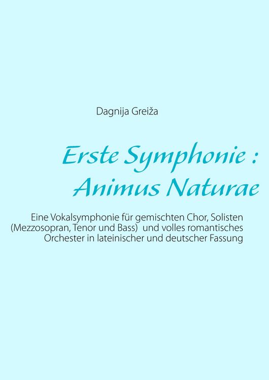 Produktbild: Erste Symphonie : Animus Naturae