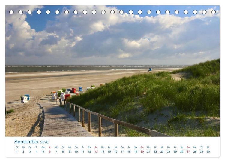 Produktbild: Langeoog 2026. Impressionen zwischen Hafen und Ostende (Tischkalender 2026 DIN A5 quer), CALVENDO Monatskalender