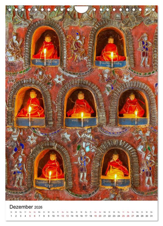 Produktbild: Buddhas im Gl&uuml;ck (Wandkalender 2026 DIN A4 hoch), CALVENDO Monatskalender