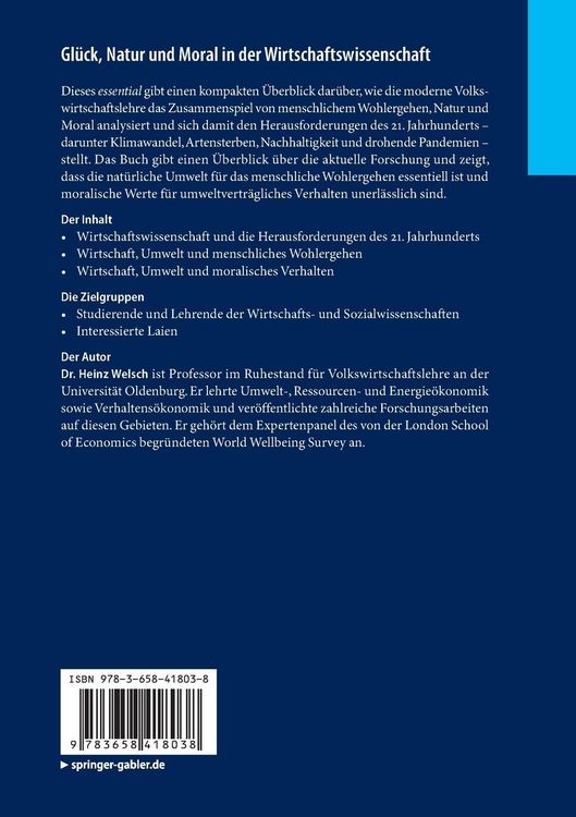 Produktbild: Gl&uuml;ck, Natur und Moral in der Wirtschaftswissenschaft
