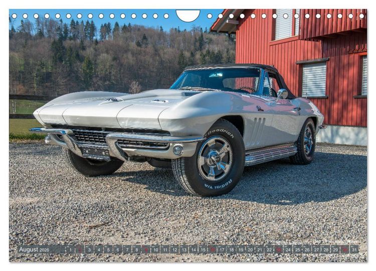 Produktbild: Corvette Oldtimer 2026 (Wandkalender 2026 DIN A4 quer), CALVENDO Monatskalender