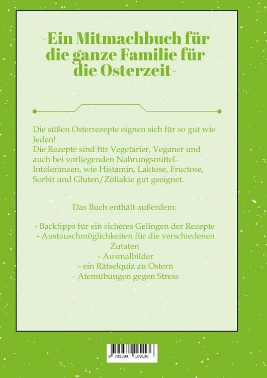 Produktbild: S&uuml;&szlig;e Rezepte, Ausmalbilder, R&auml;tselquiz und Entspannungs&uuml;bungen in der Osterzeit