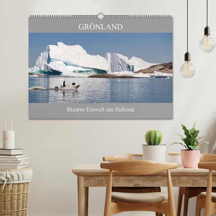 Produktbild: Gr&ouml;nland Bizarre Eiswelt um Ilulissat (Wandkalender 2026 DIN A2 quer), CALVENDO Monatskalender