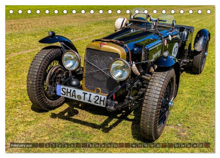 Produktbild: historical racing cars on the track (Desk Calendar 2026 DIN A5 landscape), CALVENDO 12 Month DeskCalendar