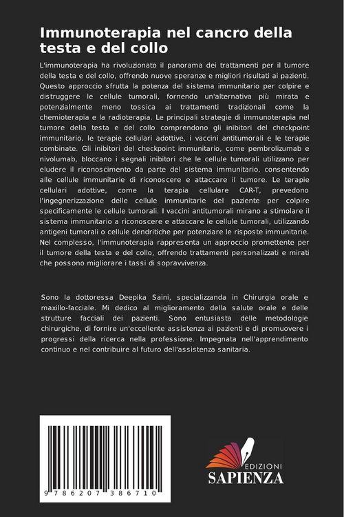 Produktbild: Immunoterapia nel cancro della testa e del collo