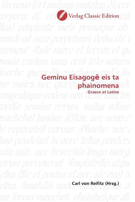 Produktbild: Geminu Eisagoge eis ta phainomena