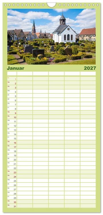 Produktbild: Familienplaner 2027 - Unterwegs entlang der Schlei mit 5 Spalten (Wandkalender, 21 x 45 cm) CALVENDO