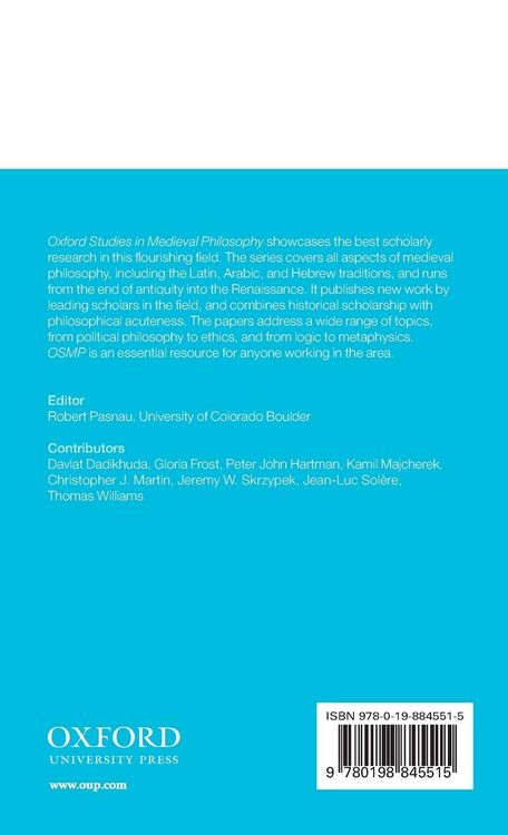 Produktbild: Oxford Studies in Medieval Philosophy Volume 7