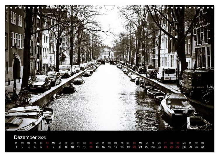 Produktbild: Amsterdam 2026 (Wandkalender 2026 DIN A3 quer), CALVENDO Monatskalender