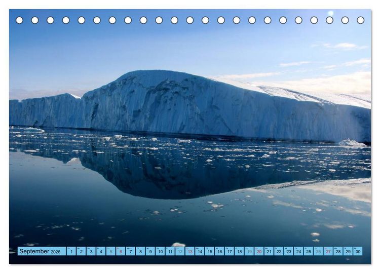 Produktbild: EISIGE GIGANTEN in der DISKOBUCHT (Tischkalender 2026 DIN A5 quer), CALVENDO Monatskalender