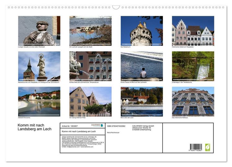 Produktbild: Komm mit nach Landsberg am Lech (Wandkalender 2026 DIN A2 quer), CALVENDO Monatskalender