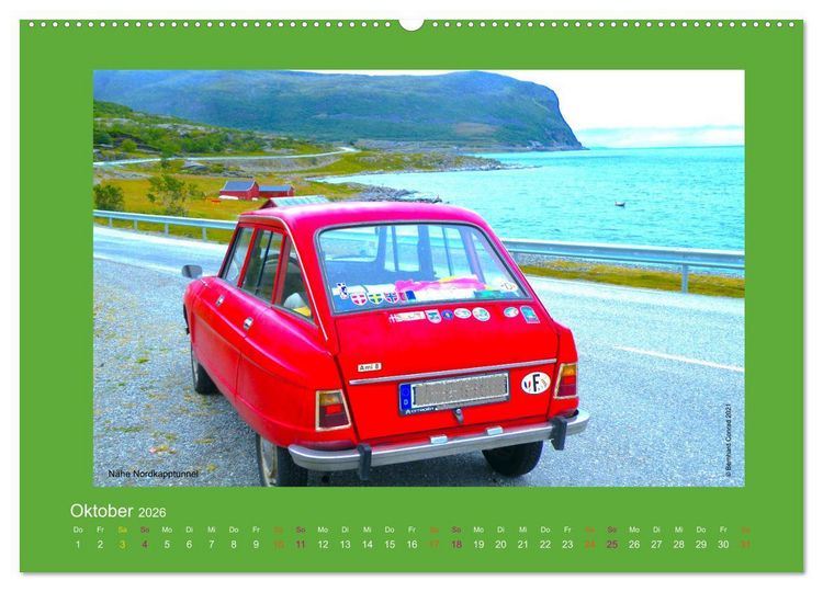 Produktbild: Abenteuer Citroen Ami 8 (hochwertiger Premium Wandkalender 2026 DIN A2 quer), Kunstdruck in Hochglanz