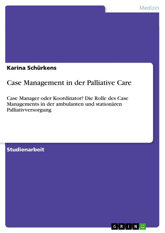 Produktbild: Case Management in der Palliative Care