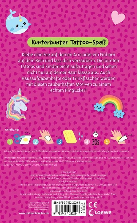 Produktbild: Meine sch&ouml;nsten Kindertattoos - Einfach magisch!