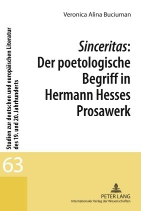 Produktbild: Sinceritas: Der poetologische Begriff in Hermann Hesses Prosawerk