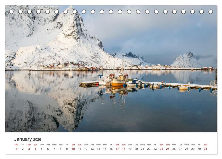 Produktbild: Lofoten Reflections in the water (Desk Calendar 2026 DIN A5 landscape), CALVENDO 12 Month DeskCalendar
