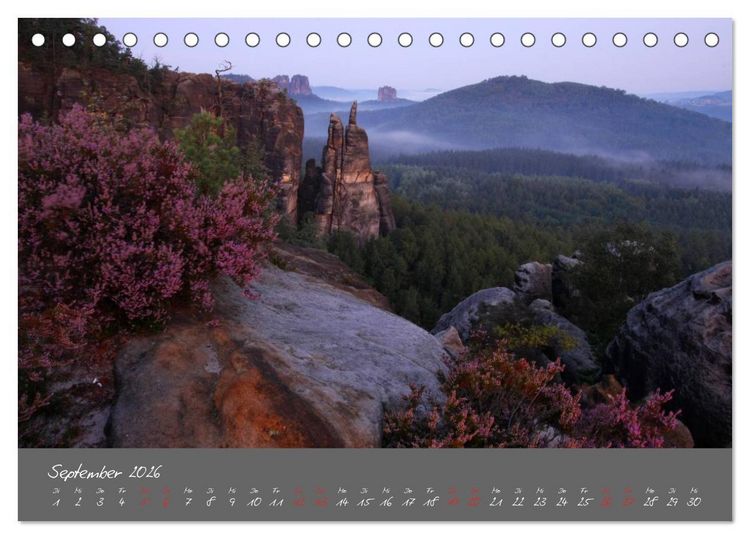 Produktbild: Traumlandschaft - S&auml;chsische Schweiz (Tischkalender 2026 DIN A5 quer), CALVENDO Monatskalender