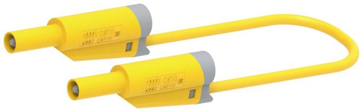 Produktbild: Electro PJP 2710-IEC-CD1-100J Messleitung Lamellenstecker 4 mm Lamellenstecker 4 mm 1.00 m Gelb 1 St.