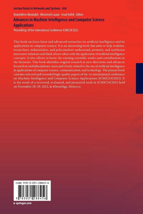 Produktbild: Advances in Machine Intelligence and Computer Science Applications
