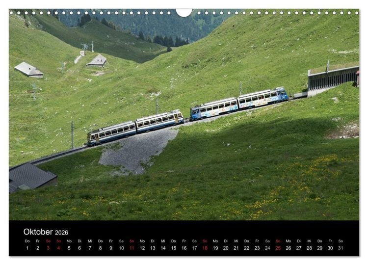 Produktbild: Schweizer Eisenbahn (Wandkalender 2026 DIN A3 quer), CALVENDO Monatskalender