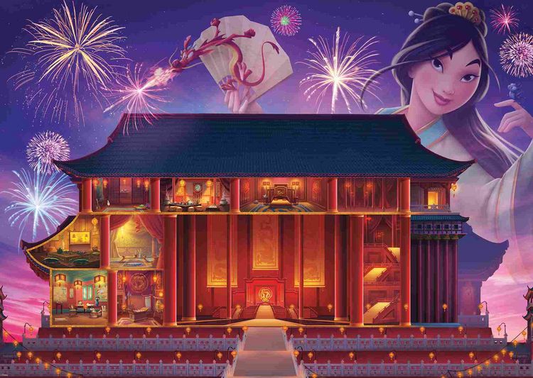 Produktbild: Erwachsenenpuzzle 1000 Teile - Disney Prinzessinnen - Disney Castles: Mulan