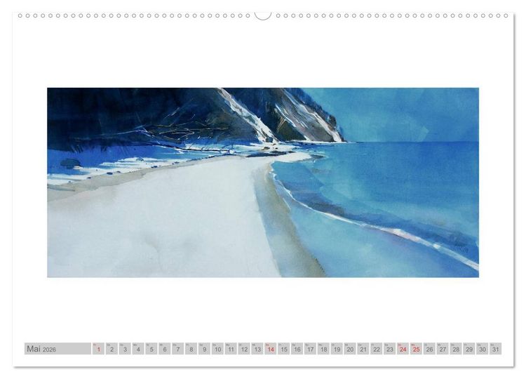 Produktbild: Faszinierende Weite. R&uuml;gen-Landschaft im Aquarell (Wandkalender 2026 DIN A2 quer), CALVENDO Monatskalender