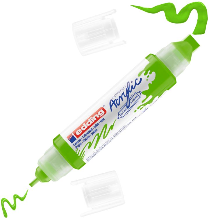 Produktbild: edding Acryl Double Liner 5400 gelbgr&uuml;n 2-3mm/5-10mm