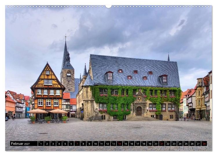 Produktbild: Quedlinburg - Welterbestadt im Harz (Wandkalender 2027 DIN A2 quer), CALVENDO Monatskalender
