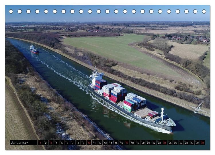 Produktbild: 100 Meter &uuml;ber Grund - Am Nord-Ostsee-Kanal (Tischkalender 2027 DIN A5 quer), CALVENDO Monatskalender