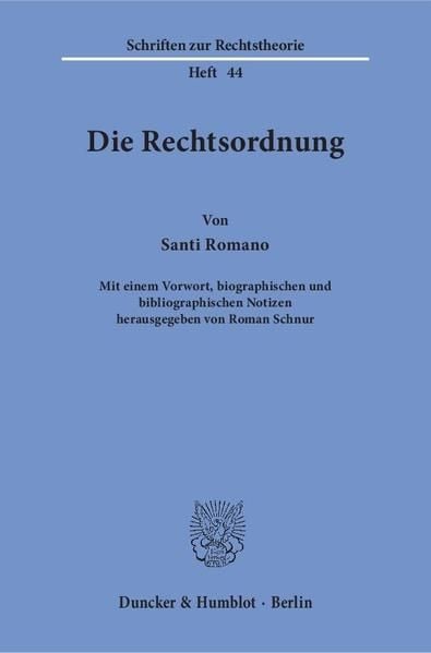 Produktbild: Die Rechtsordnung.