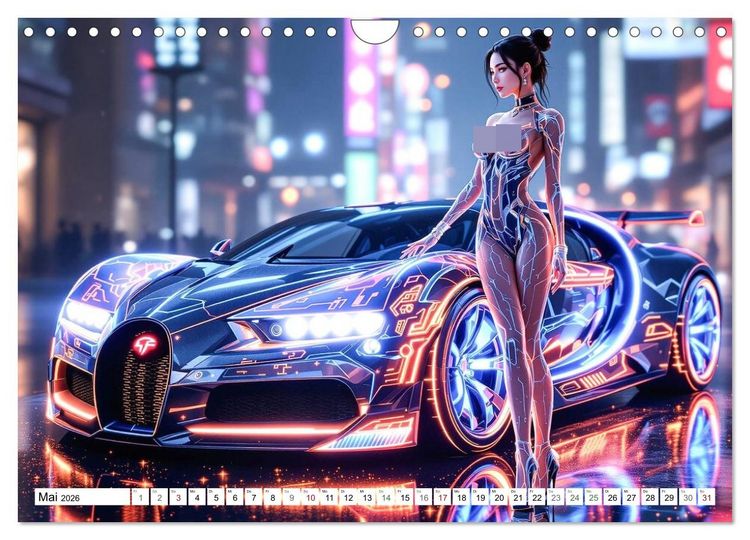 Produktbild: Cars & Girls (Wandkalender 2026 DIN A4 quer), CALVENDO Monatskalender