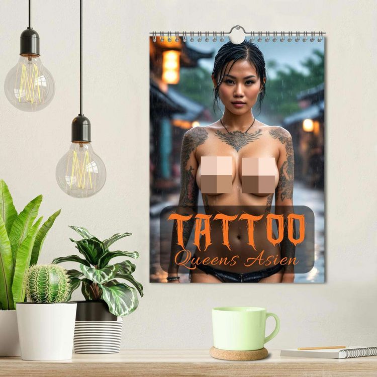 Produktbild: Tattoo Queens Asien (Wandkalender 2026 DIN A4 hoch), CALVENDO Monatskalender