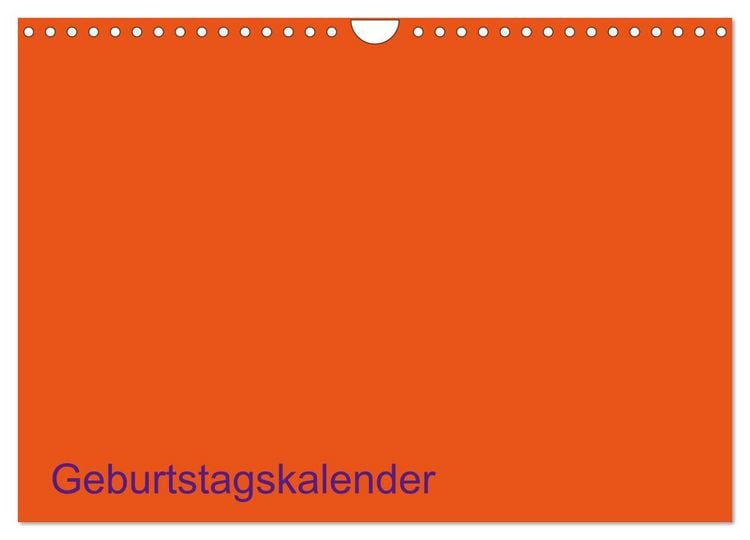 Produktbild: Bastel-Geburtstagskalender orange / Geburtstagskalender (Wandkalender 2026 DIN A4 quer), CALVENDO Monatskalender