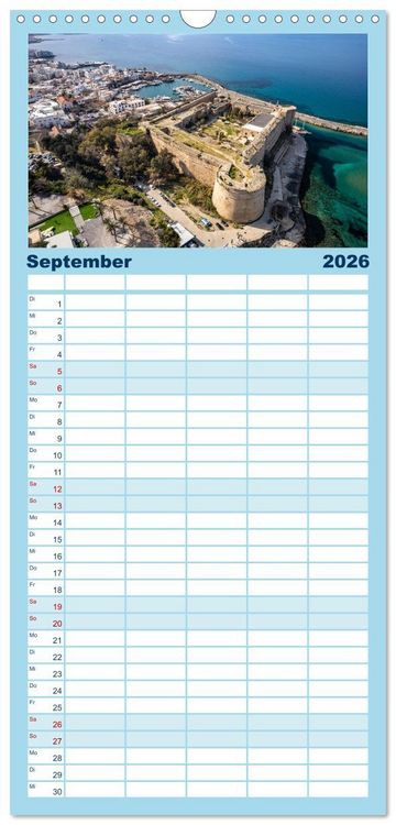Produktbild: Familienplaner 2026 - Trauminsel Zypern mit 5 Spalten (Wandkalender, 21 x 45 cm) CALVENDO