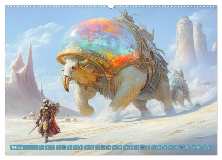 Produktbild: Science Fiction - Originelle Welten (hochwertiger Premium Wandkalender 2026 DIN A2 quer), Kunstdruck in Hochglanz