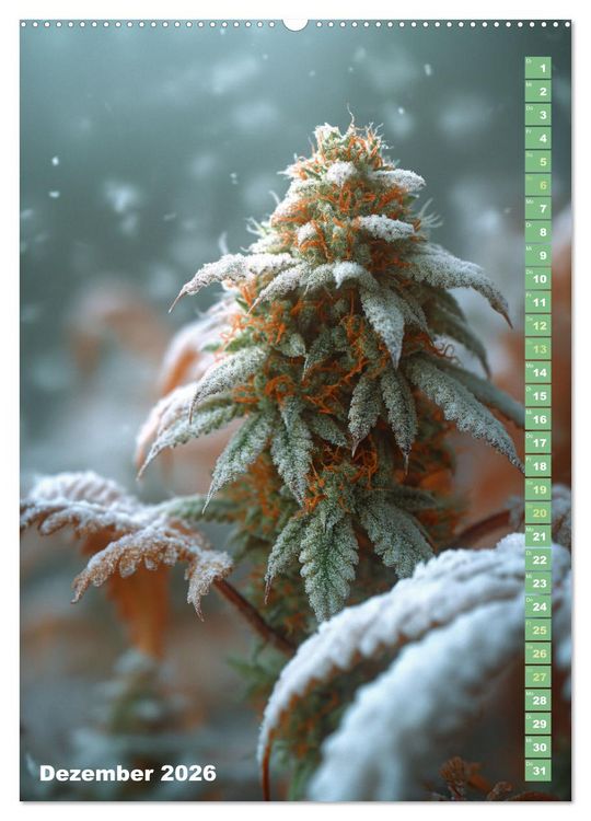Produktbild: Rauschende Aussichten - Der ultimative Cannabis-Kalender (hochwertiger Premium Wandkalender 2026 DIN A2 hoch), Kunstdruck in Hochglanz