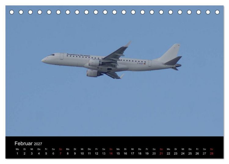 Produktbild: Deutsche Airlines (Tischkalender 2027 DIN A5 quer), CALVENDO Monatskalender