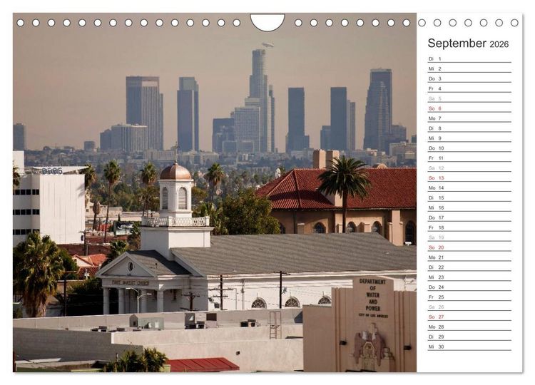 Produktbild: Los Angeles - Kalifornien (Wandkalender 2026 DIN A4 quer), CALVENDO Monatskalender