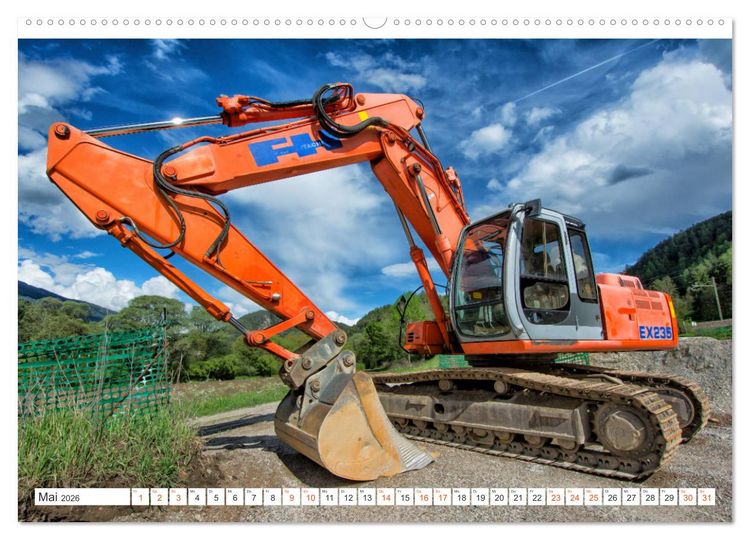 Produktbild: Baumaschinen - Maschinen auf der Baustelle (hochwertiger Premium Wandkalender 2026 DIN A2 quer), Kunstdruck in Hochglanz
