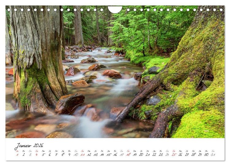 Produktbild: Glacier National Park Montana - USA (Wandkalender 2026 DIN A4 quer), CALVENDO Monatskalender