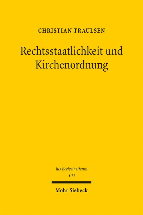 Produktbild: Rechtsstaatlichkeit und Kirchenordnung